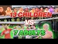 13 Kids VS 7 Adults Heads Up 7 Up With Famous YouTuberS!