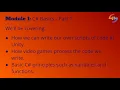 The Basics Of C Part 1 Module 1 Lesson 1 Unity Mastery Course