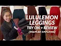Lululemon Leggings Explained - from an employee Sizing Try On Review Collection