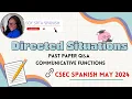 CSEC Spanish Directed Situations Communicative Functions May 2024 Spanish Past Papers