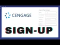 Cengage Account Sign Up Cengage Create Student Account Cengage Instructor Account Set Up