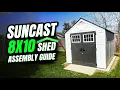 Suncast Tremont 8x10 Resin Storage Shed Assembly Step By Step