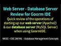 csc200 Web Server - Database Server Review for Goorm IDE