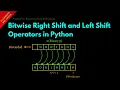 Bitwise Right Shift and Left Shift Operators in Python Lesson 19 Python For Beginners