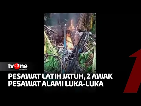 Pesawat Latih Bermuatan Dua Awak Terjatuh