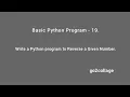 EP 19 Language Python Basic Program I go2collage