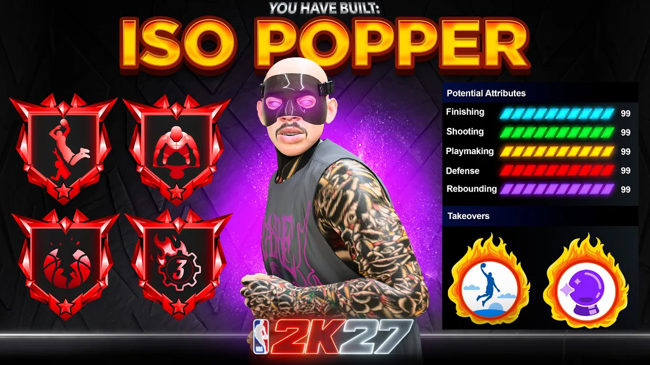 *NEW* BEST 99 DUNK "ISO POPPER" POWER FORWARD BUILD IN NBA 2K27 - BEST PF BUILD 2K27: video thumbnail