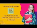 How to Handle Frames in Selenium WebDriver Find Elements Inside iFrame