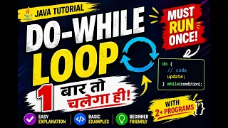 Do-While Loop Explained in Hindi Java Basics for Beginners Do-While Loop Java Tutorial