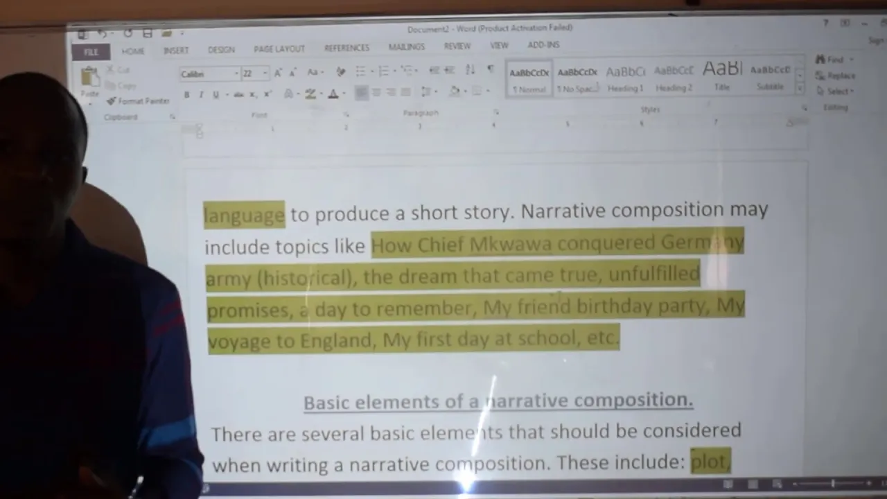 ENGLISH - TYPES OF COMPOSITION/ESSAYS EPISODE 1