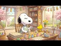 Snoopy s Cozy Easter Egg Painting Session Soothing Jazz Music Cozy Spring Day Tunes
