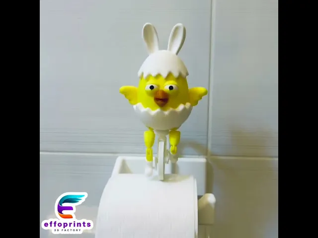 Easter Chick Egg Riding On Toilet Paper Hanger Gadget video thumbnail