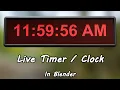 Create Auto-Timer or Clock In HH MM SS Format Geometry Nodes Blender Tutorial