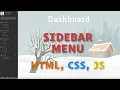 Sidebar Menu with HTML CSS and JavaScript - How to build Sidebar Menu with HTML CSS JavaScript