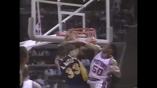 Antonio Davis Meets Otis Thorpe Above the Rim for a Quick Poster Dunk
