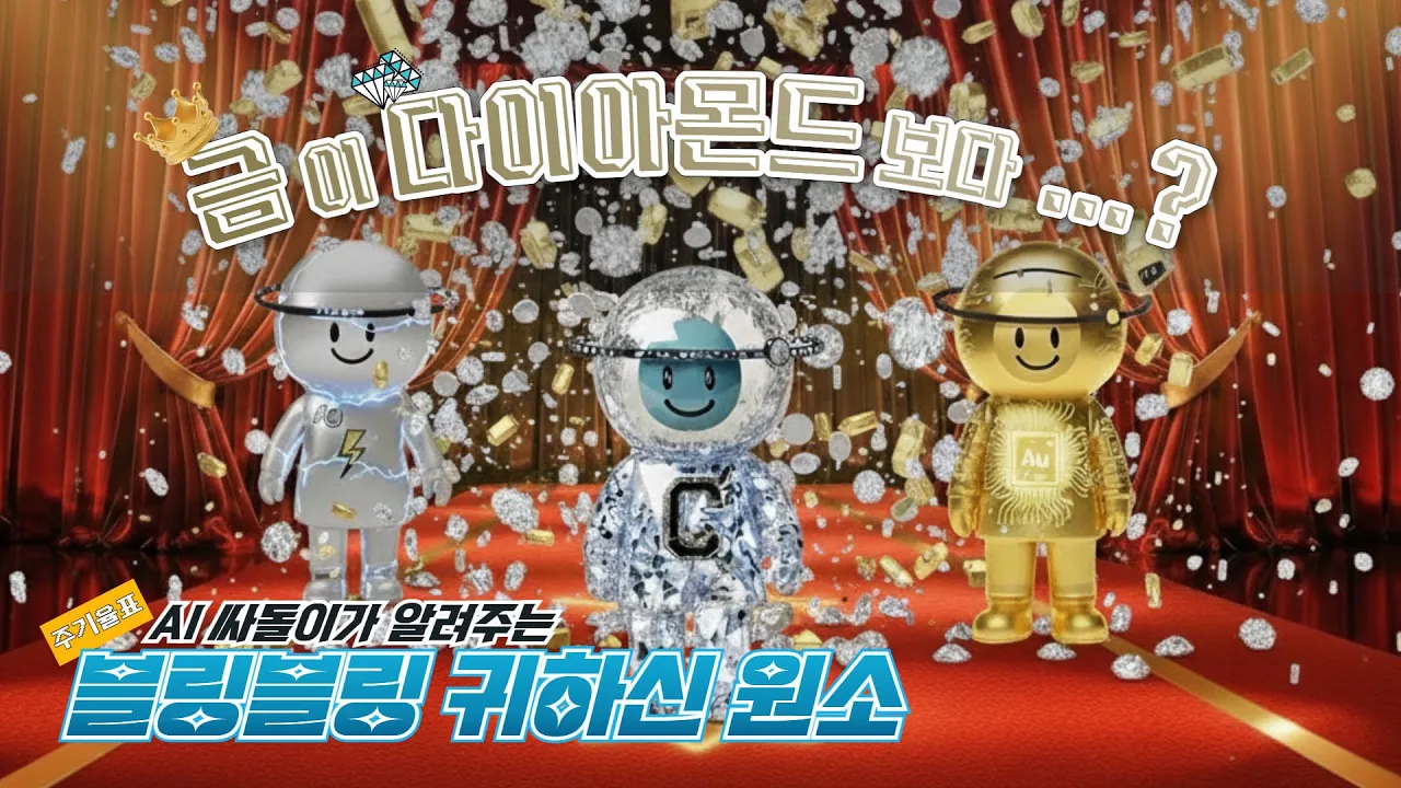 ✨우리눈을 사로잡는 원소들의 런웨이 워킹을 보면서 공부하는 시간! | AI 싸돌이와 배우는 주기율표 블링블링 귀하신 원소 (47, 79, 6)💎👑