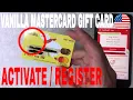How To Activate Register Vanilla Mastercard Gift Card