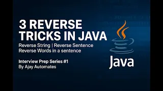 Java Interview Prep - Reverse String Words Sentence Core Java Coding Question