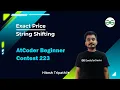 AtCoder Beginner Contest 223 Exact Price String Shifting Hitesh Tripathi