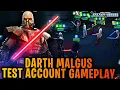 Darth Malgus With ALL Omicrons Test Account Gameplay vs Galactic Legends - SANDBOX MODE IS REAL