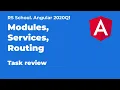 Angular 2020Q1 Modules Services Routing Task review