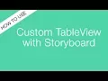 How to create custom TableView Cell using XIB with Storyboard - Swift