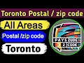 Toronto Canada all area postal codes