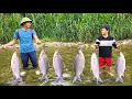 Fishing skills, Policeman Hưng and boy Dat fish in the stream, fishing naturally for sale