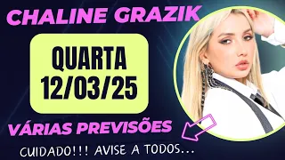 Vidente CHALINE GRAZIK Previsões 12/03/25 Várias Previsões Visões e Revelações #chalinegrazik