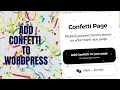 How to Add Confetti to a WordPress Page for Free using ConfettiPage com
