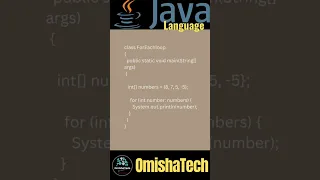 for each loop program in Java Java programming
