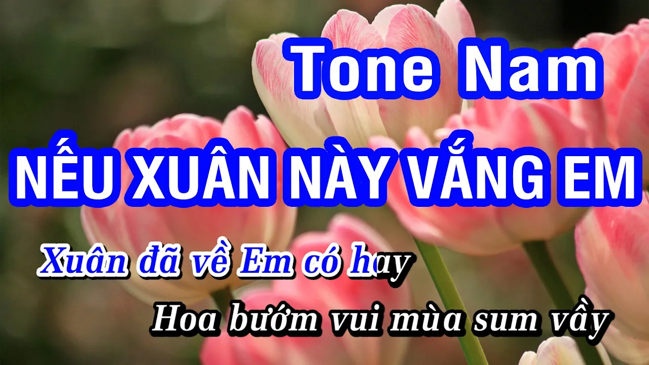 Karaoke Nếu Xuân Này Vắng Em Tone Nam | Nhan KTV
