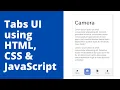 Create Tabs UI using HTML CSS JavaScript