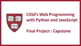 CS50 Web Programming With Python and Javascript Final Project Submission