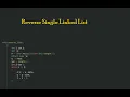 Second Logic Reversing Single Linked List By Elements