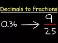 How To Convert Decimals to Fractions