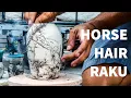 Horse Hair Burning and Raku Firing Pottery