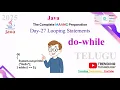 Java do-while loop Practical Examples in Telugu