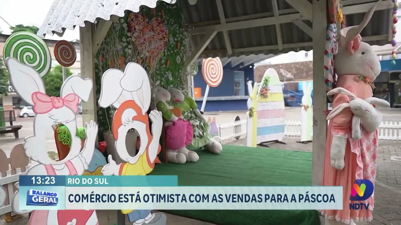 Comércio de Rio do Sul está otimista com as vendas para a Páscoa
