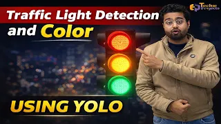 Traffic Light Detection and Color using Yolo OpenCV Projects Image Processing