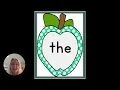 Master Dolch Pre-Primer Sight Words with Turquoise Dot Apple Flashcards Set 1 Fun Learning for Kids
