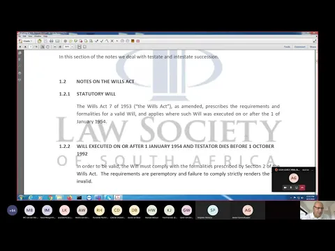 Download MP3 LSSA LEAD   Wills   Testaments webinar   05 October 2020 Monday