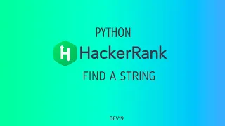 Find a String Hackerrank Python Solutions