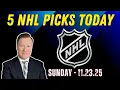Sunday 5 NHL Betting Picks l 11/23/25 l Vernon’s Best NHL Bets, Expert Picks and Predictions