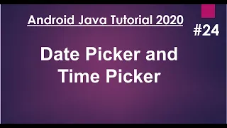 Android Java Tutorial 2020 - 24