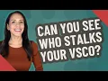 Can you see who stalks your VSCO