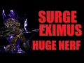 Surge Eximus Got Slammed - Warframe Hotfix 43 5 3 Coverage