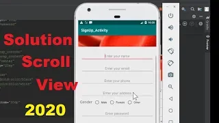 Scroll View Problem Solution of Scroll View in Android Studio in 2020