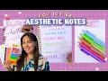 how to take aesthetic notes for lazy people note-taking study tips