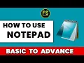 Learn Basic to Advanced Step-by-Step Microsoft Notepad Tutorial